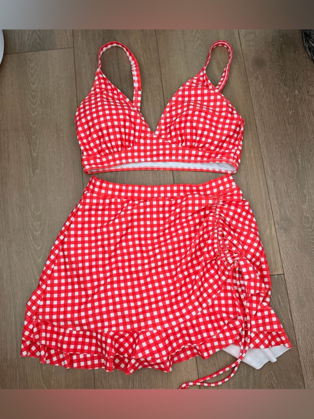 ♥️ Red Gingham 2 Piece Swim Set | Medium